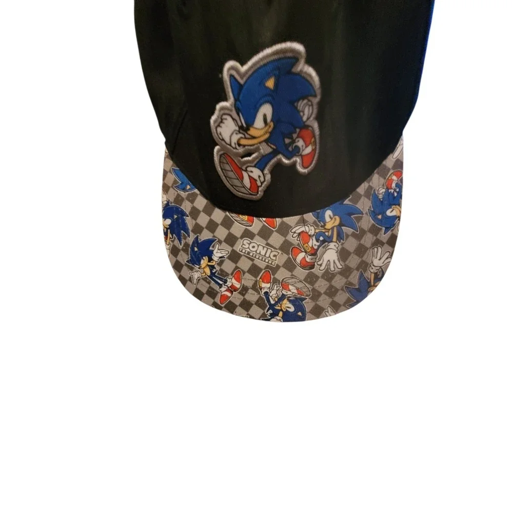 Sonic The Hedgehog Snapback Hat Multicolor One Size Embroidered‎ 6 Panel SEGA